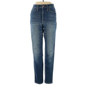 Madewell 10" High-Rise Skinny Jeans in Roz Washington Dark Denim Blue Size 29